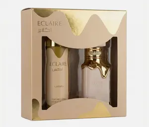 Lattafa Eclaire 2pcs Set Women 100ml EDP 200ml Perfumed Spray Floral Woody Fragrance Floral Amber Fruity Vanilla Base