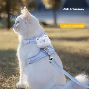 Anti-Escape Cat Leash, Outdoor Use Only, Small Kitten Chest Harness Set, Pet Anti-Loss Chain, Adjustable Safety Cat Walker, Walking Harness