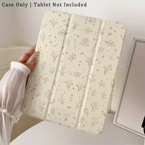 Springtime wildflower pattern, with adjustable stand and pen slot, foldable non-slip TPU protective case, suitable for Samsung, iPad mini, iPad Air, iPad Pro/iPad 10th generation, 11th generation, and other iPad series.