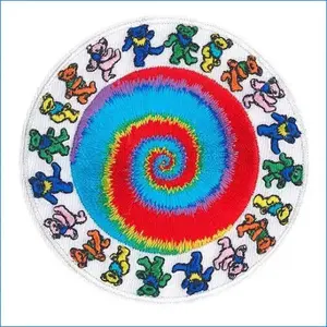 Grateful Dead - Dancing Bears Spiral Iron On Patch