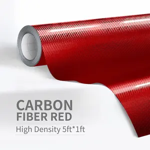 7D Carbon Fiber Vinyl Self Adhesive Film Wrap Roll Bubble Free Air Release Technology DIY Wrap Film,for Car Interior Furniture Upholstery DIY Stick Black interior sticker