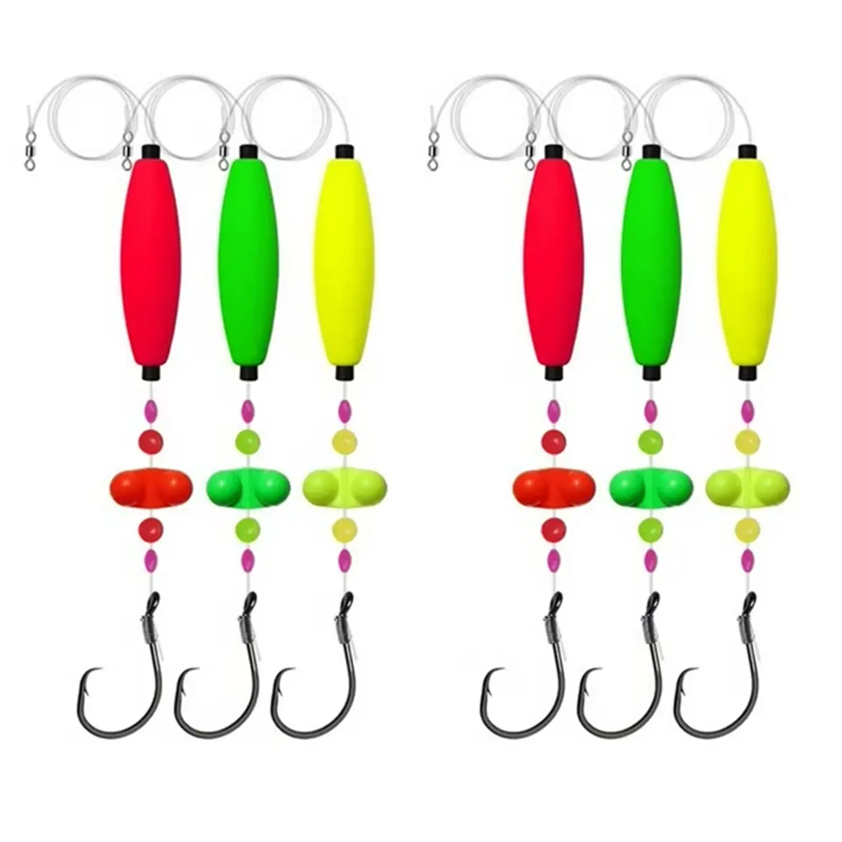 Catfish Rigs Set - Versatile Santee Float Rigs with 6/0, 8/0 Circle Hooks, Fishing Tackle for Targeting Big Catfish Precisely