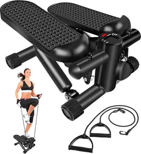 Full Body Toning Mini Stair Stepper with Resistance Bands Home Workout Equipment Perfect for Small Spaces