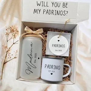 Godparent Proposal in Spanish, Will You be My Godparents Box, Custom Madrina Padrino Gift Set, Pregnancy Announcement Gift
