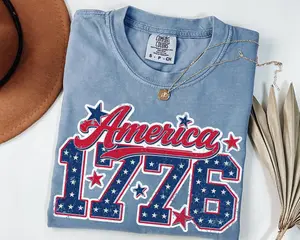 America 1776 Tee, USA 250th Anniversary Comfort Colors Shirt, Patriotic Tank Top, Semiquincentennial Tee