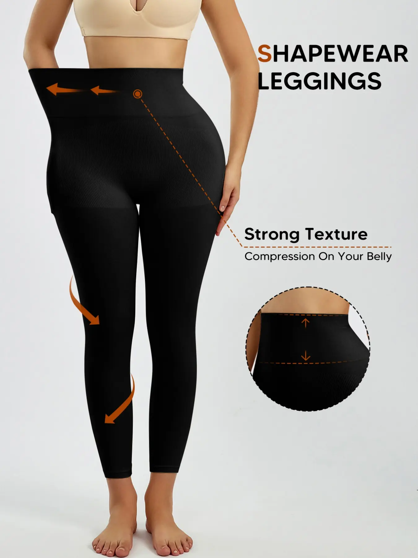 High Waist Shapewear Pants, Strong Waist Cinch, High Elasticity Fabric, Seamless Sculpting Tight Bottoms, Daily Wear, Sports Yoga Slimming Pants, High Waist Leggings, Compression Shapewear Leggings, High Compression Fit, High Waisted Legging