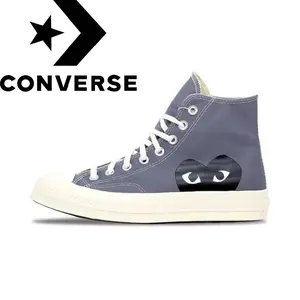 Converse Chuck Taylor Hi x CDG Comme Des Garcons PLAY Grey (171847C) Size 5-11 Running Sneaker Trainer Closed
