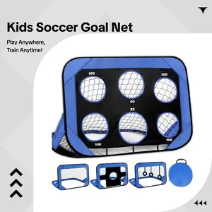 4-in-1 Portable Kids Soccer Goal Net Detachable Multi-Purpose Football Training Net for Backyard Play with 4 Goal Modes