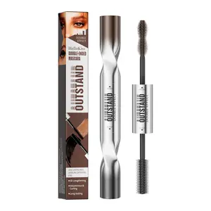 HelloKiss Waterproof and Sweat-Resistant Double-Ended Mascara Natural Lengthening Curling Dense Black Brown Mascara