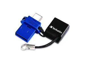 Verbatim Store 'n' Go Dual 128GB USB 3.2 (Gen 1) (Type A + Type C) Flash Drive - 128 GB - USB 3.2 (Gen 1) Type A, USB 3.2 (Gen 1) Type C - Blue - Lifetime Warranty