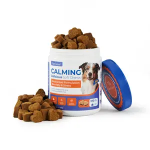 OurCares NEW Advanced Calming Chews for Dogs (Chicken Flavor) – 100 Count | Dog Anxiety Relief Calming Treats with Chamomile, Passion Flower & Melatonin, Reduces Anxiety & Promotes Relaxation,GLB