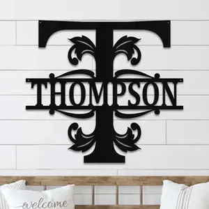 Thick letter Monogram,Personalized Metal Monogram, Wedding Gift. Family Name Sign, Outdoor Name Sign, Anniversary, Last Name Sign,Front Door