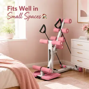 Deep Squat Machine for Home Gym, Glutes Trainer with Resistance Bands, Core & Legs Workout Equipment for Apartment Office
