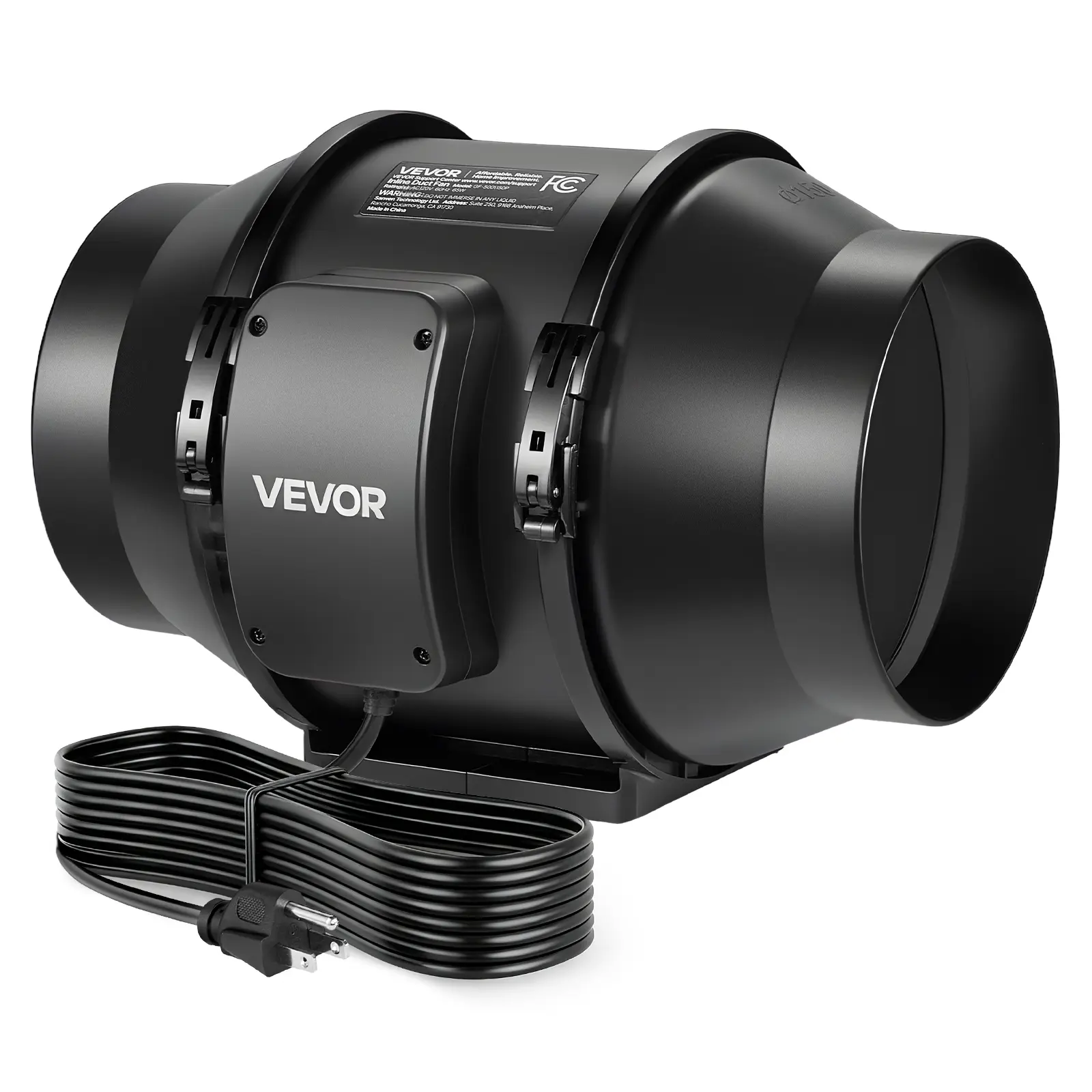 【summerfinds】VEVOR Inline Duct Fan, 6 in Quiet Inline Exhaust Fan, 380 CFM Powerful AC-Motor Ventilation Fans for Cooling Booster, High Air Flow, Vent Blower Fans for Indoor Grow Tents Basement Hydroponics