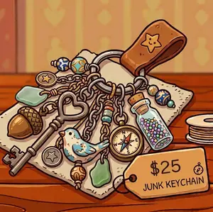 Live only - Personalized Junk Keychains - Customizable Keychains for Unique Gifts and Accessories