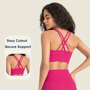 Pro Performance Cross-Back Bra |   High-Compression Seamless Activewear for Running & Pilates