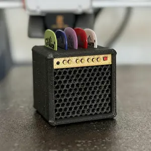 Vintage Guitar Pick Holder Box, Portable Guitar Picks Storage Case, Retro Speaker Design, Gift for Guitar Lovers