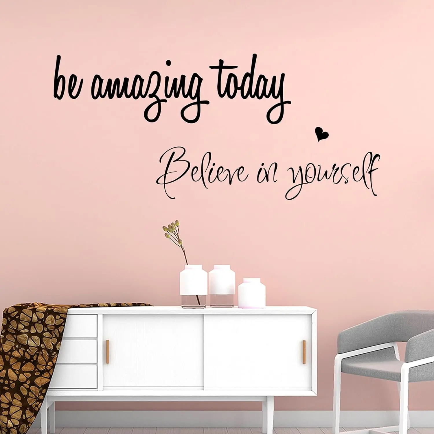 Inspirational Quote Wall Decals, Removable Positive Saying Lettering Stickers, Motivational Word Decal Peel and Stick for Classroom Home Living Room Bedroom Office