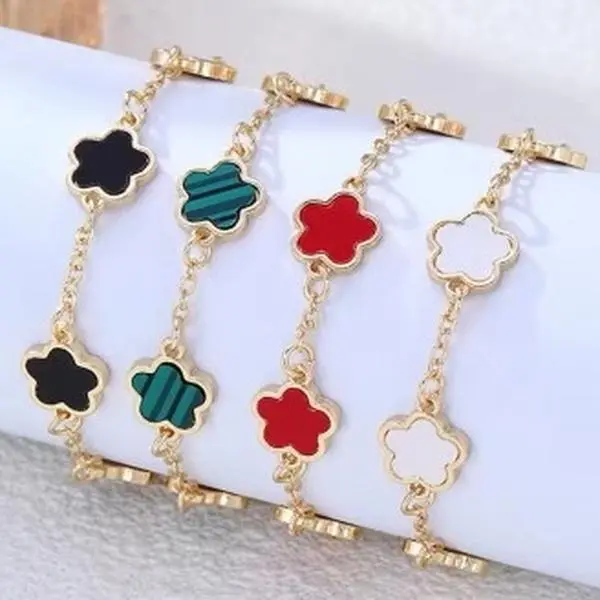 18K Stainless Steel Flower Womens Bracelets bracelet women