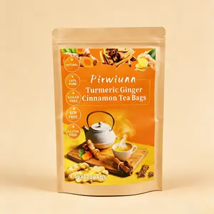 Huge 120Ct Turmeric Ginger Cinnamon Tea Bags | Supports Digestion & Immunity | 100% Pure Organic Herbal Tea ️ #WellnessJourney #DetoxTea