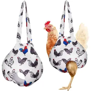2 Pack Chicken Holder Bag, Chicken Carrier Sling Catching Hand Bag Hen Sling with Handle Farm Supplies for Hen Rooster Transport Traveling Hiking Driving(13.5 x 13.5 Inch)