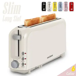 2 Slice Slim Toaster, Single 10" Long Slot Toaster Fits Bagels & Artisan Bread, 6 Shade Settings, Cancel/Reheat/Defrost, Removable Crumb Tray, Auto Shut-Off,