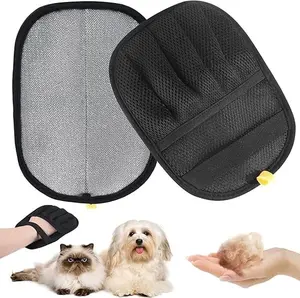 2-Pack Pet Hair Remover Gloves - Reusable Grooming Gloves for Dogs & Cats