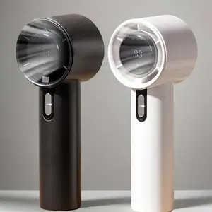 Portable Turbine Fan, Adjustable Speed (1-100), Maximum Strong Airflow, 3000mah LED Display, Rechargeable Handheld Fan for Camping/outdoor, Lithium Battery Fan