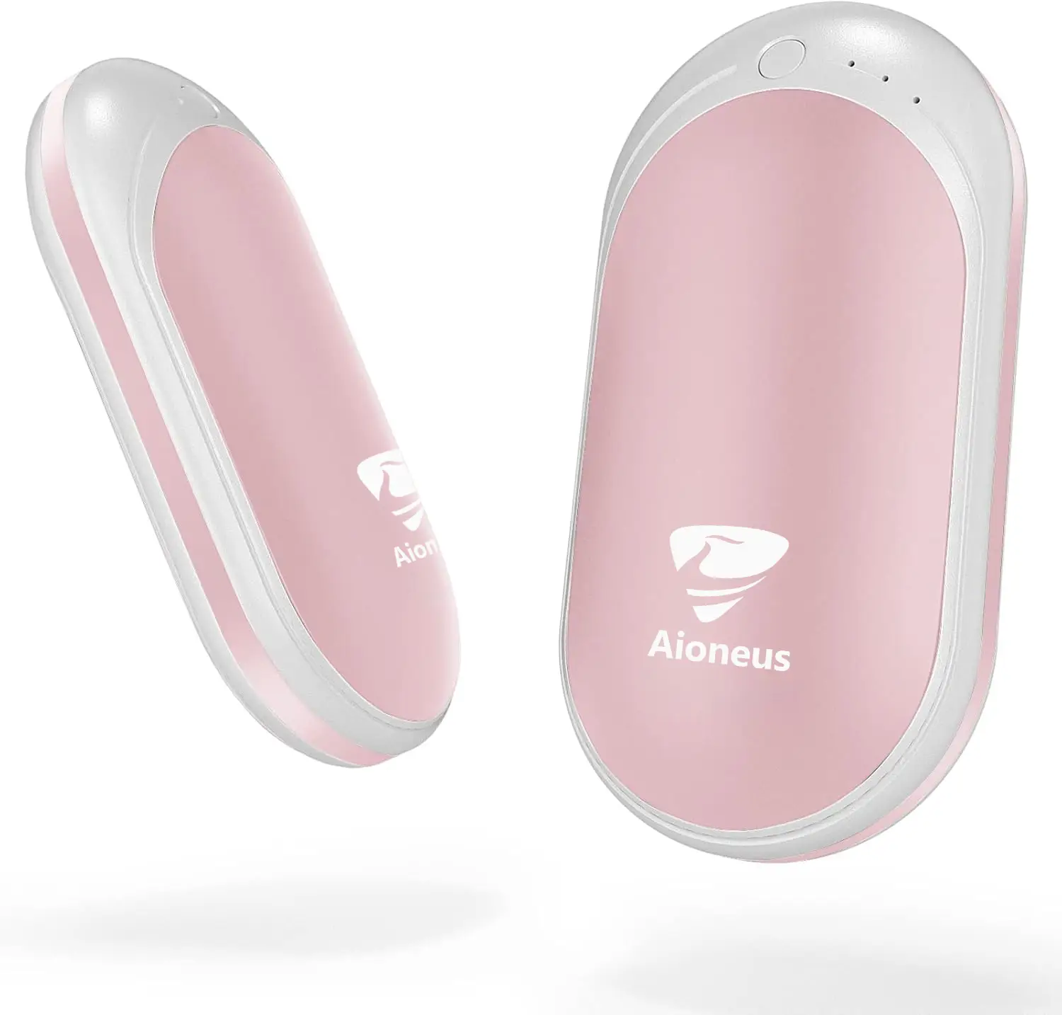 Aioneus Portable USB Rechargeable Hand Warmer - 6000mAh Portable Heaters, 2-Pack, 3 Heat Settings | Pocket-Sized, Perfect for Skiing, Hunting & Gifts