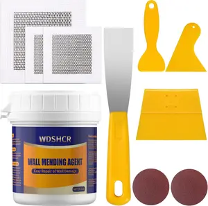 Drywall Repair Kit Drywall Hole Repair Patch Kits Wall Spackle Repair Paste with 8.5OZ White Wall Repair Putty with Scraper, Wall Surface Hole Fill Quick and Easy Solution (1Pack) WDSHCR