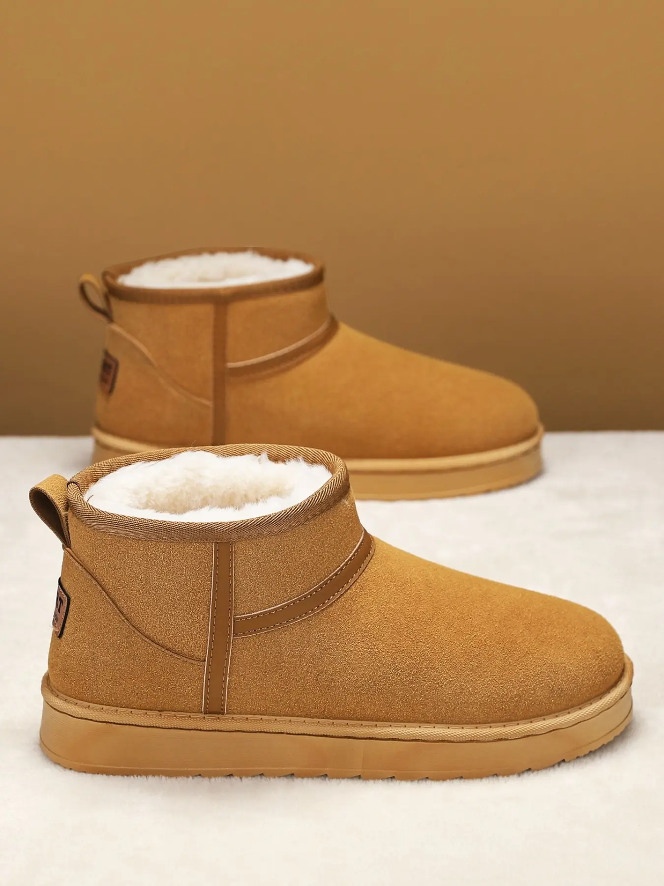 Men's Outdoor Snow Boots High-End Thick Cotton Large Size High Top Shoes Winter New Fleece Lined Warm Snow Boots Footwear