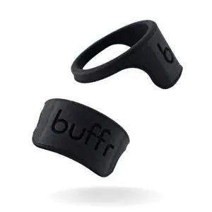 Buffr Men's Silicone Ring Guard Protector - Black, Anti-Slip Surface, Adapts to Active Lifestyle, Comfortable for Gym Workouts