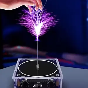 Musical Tesla Coil Science Experiment Kit - Bluetooth-enabled Touchable Artificial Spark Arc Generator, Compact Form Toy with Reinforced Rings, Wireless Transmission Teaching Aid for Experimental Education