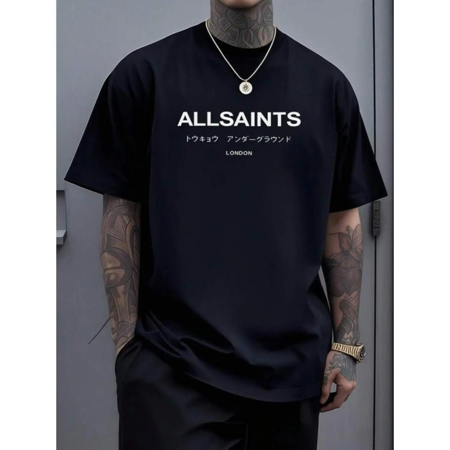 Bold Tokyo Underground London Text Graphic Symbolizing Global Urban Culture And Cross City Connection 100 Percent Cotton Mens T Shirt