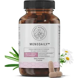 Happy Mammoth Meno Daily Menopause Vitamins & Supplements for Women, Boost Metabolism, Healthy Skin, Hair and Nails, Hot Flash, Mood Support, 72 Capsules