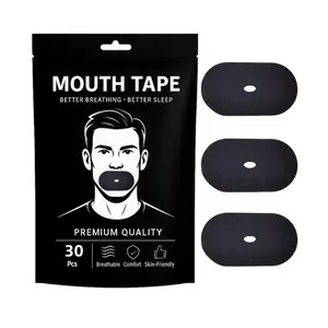 30pcs Pack Super Breathable Mouth Tape, Strong Adhesive Lip Sleep Strips, Secure Fit for Sport & Night Rest, Improves Sleep Quality, Sleeping Aid Tool