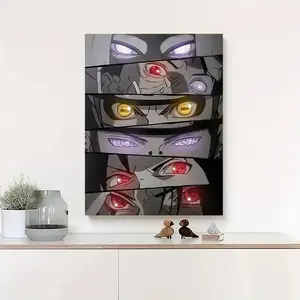 【Wrapped Canvas】Classic Japanese Anime Eyes Wall Decor, Unframed Canvas Print, Ideal Gift for Anime Fans, Art Decoration for Bedroom, Living Room, Kitchen, Dorm & Hallway, wicked good poster