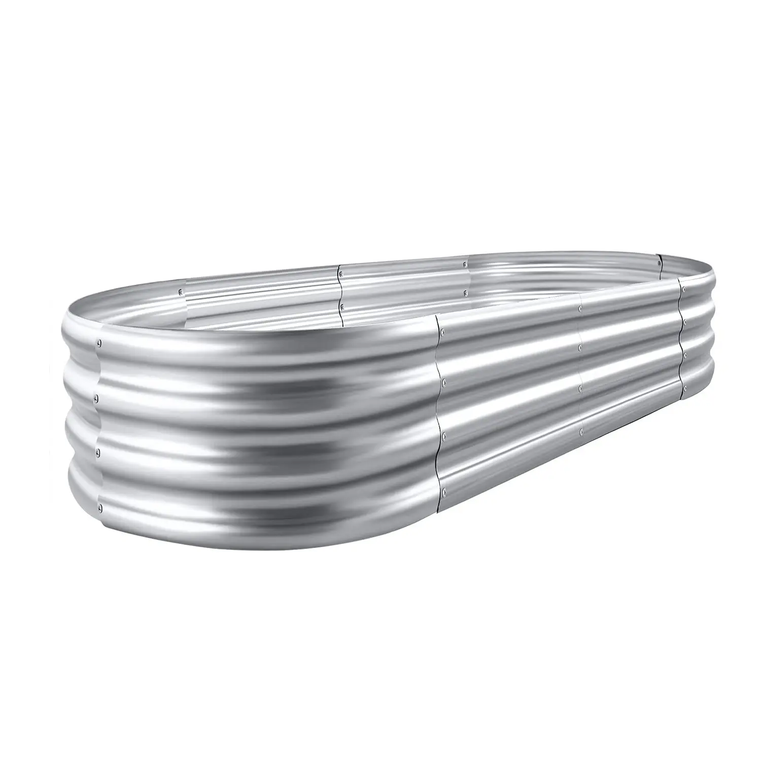 Galvanized Metal Patio Planter - 4x2x0.9 ft Heavy-Duty Raised Planter, Antirust Coating, Screw-Assisted Simple Installation, for Vegetables, Outdoor Gardening, Ideal for Gardeners