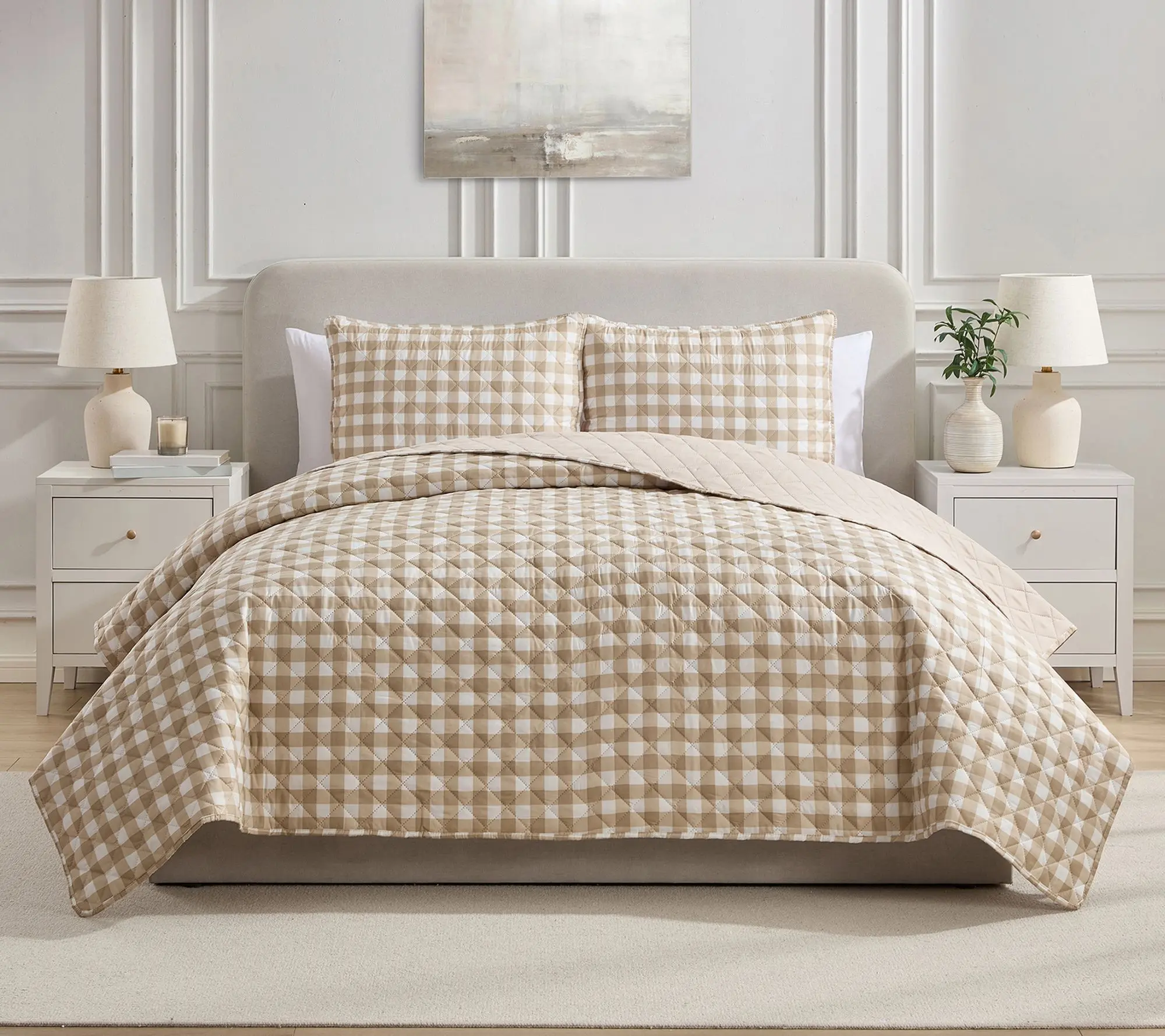 VCNY Home Gingham Microfiber Quilt Set, Full/Queen VCNY Home Gingham Microfiber Quilt Set, Full/Queen