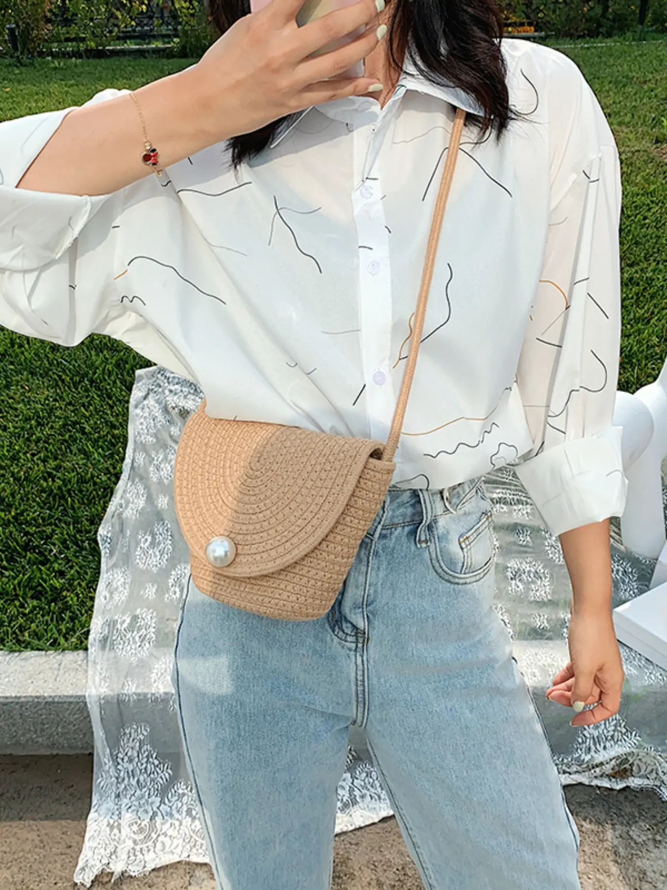 New Fashion Casual Woven Messenger Bag, Casual Crossbody Bags, Perfect for Travel, Leisure, Dates, Birthdays, Festivals, Gift Idea, All Seasons