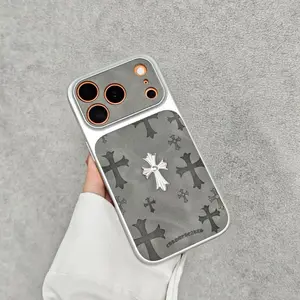 Premium Leather Cross-Pattern Phone Case Compatible with iPhone 17/16/15/14/13/Pro/Max ,3D Cross Vintage Phone Case | Shockproof Protective Cover leather material, and drop protection. Stylish and suitable for both men and women.Protective Case|Best Gift