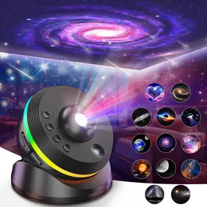 New Meteor Galaxy Star Projector, Starry Projector, Space Projector, 13-In-1 Astronomical Planetarium Light, HD Galaxy Nebula Earth Moon Projection, USB Powered, Home Bedroom Decor