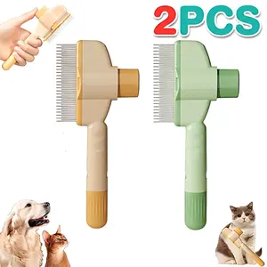 2 PCS Cat comb, dog comb for detangling and removing loose fur, flea comb, nail clippers - a three-piece set essential for long-haired cats and dogs. hair