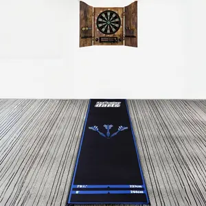 1 Professional Dartboard Mat | Darts Gear, Steel and Soft Darts Compatible, Includes Toss Line, Protects Floor and Dart Tips, Polyester Fiber