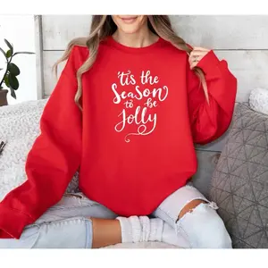 Women's Christmas Sweater - Tis the season - Comfort fit - Pullover - Sweatshirt, Hoodie Long Sleeve Crewneck