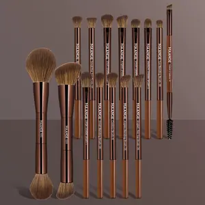 Professional Soft Makeup Brush Set, 15pcs/set Aluminum Tube Makeup Brush with Soft Bristles, Makeup Tool for Powder