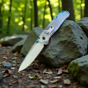 Meat-cutting knife, made of S30V steel, acrylic handle, equipped with a pocket clip, suitable for camping, outdoor sports and fishing, also an ideal gift for outdoor enthusiasts.