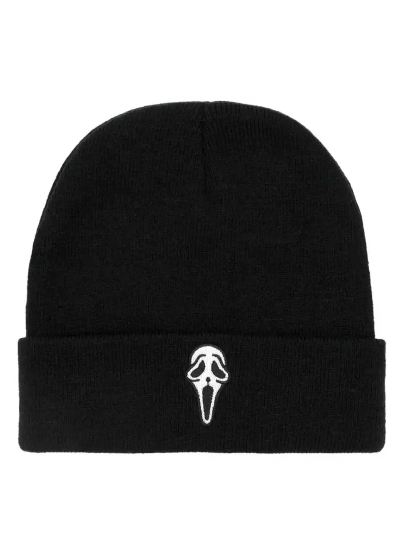 2026 New Simple Creative Knitted Hat Ghost Head Embroidered Bean Hat Autumn and Winter Outdoor Windproof Warm Hat Daily Life Commuter Decoration Unisex Beanie Fitted, Beanie Hats