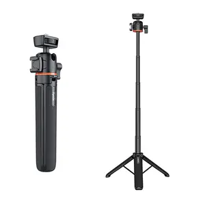 21.26" Pocket 3 Selfie Stick Extendable Action Camera Vlogging Tripod Adjustable Telescopic Rod with 1/4'' Screw for Insta360 X5/X4/X3/ONE X2/GO 3S/DJI Osmo 360 Travel Handle for DSLR/Phone Clip Accessory