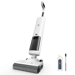 OSOTEK H200Lite Cordless Wet and Dry Vacuum Mop for Hard Floors,Unique 180° Flat,Edge Clean, Digital Display, Anti-Tangle Brush for Pet Hair, Auto Self-Cleaning, Lightweight and Handheld
